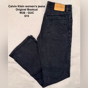 Calvin Klein women’s black Bootcut Jeans